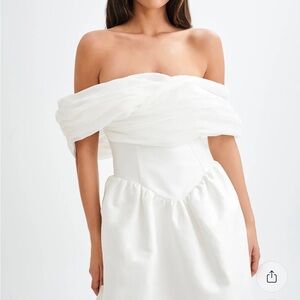 Meshki Strapless White Dress